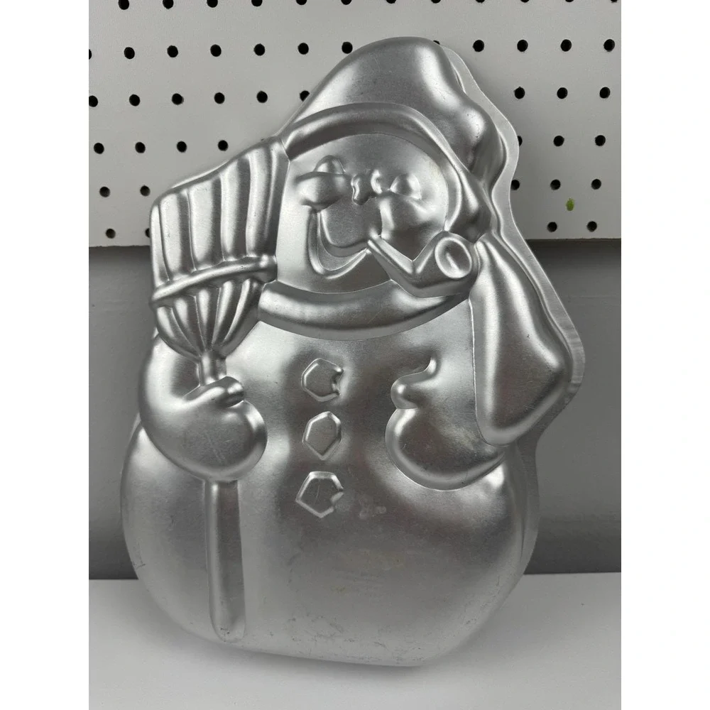 Vtg 1980 Wilton Snowman Cake‎ Pan 502-1646 Sears Retro Christmas Baking Mold